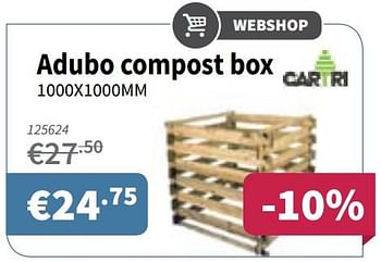Promoties Adubo compost box - Cartri - Geldig van 01/03/2018 tot 14/03/2018 bij Cevo Market