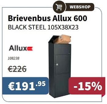 Promoties Brievenbus allux 600 - Allux - Geldig van 01/03/2018 tot 14/03/2018 bij Cevo Market