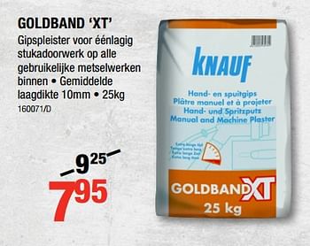 Promoties Goldband xt - Knauf - Geldig van 01/03/2018 tot 18/03/2018 bij HandyHome