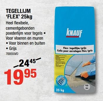 Promoties Tegellijm flex - Knauf - Geldig van 01/03/2018 tot 18/03/2018 bij HandyHome