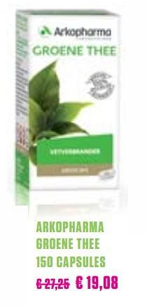 Promoties Arhopharma groene thee 150 capsules - Arkopharma - Geldig van 01/03/2018 tot 30/05/2018 bij Medi-Market