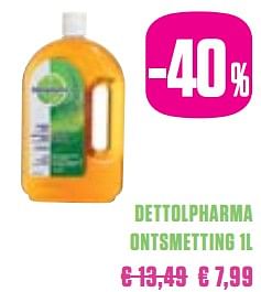 Promoties Dettol pharma ontsmetting 1l - Dettol - Geldig van 01/03/2018 tot 30/05/2018 bij Medi-Market