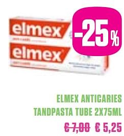Promoties Elmex anticaries tandpasta tube 2x75ml - Elmex - Geldig van 01/03/2018 tot 30/05/2018 bij Medi-Market