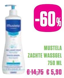 Promotions Mustela zachte wassgel 750 ml - Mustela - Valide de 01/03/2018 à 30/05/2018 chez Medi-Market