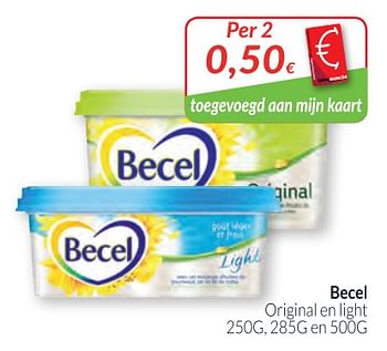Promoties Becel original en light - Becel - Geldig van 01/03/2018 tot 01/04/2018 bij Intermarche