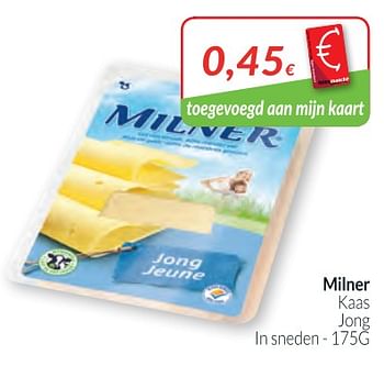 Promoties Milner kaas jong - Milner - Geldig van 01/03/2018 tot 01/04/2018 bij Intermarche