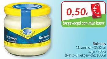 Promoties Vandermaesen rolmops mayonaise of azijn - Vandermaesen - Geldig van 01/03/2018 tot 01/04/2018 bij Intermarche
