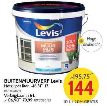 Promoties Buitenmuurverf levis - Levis - Geldig van 06/03/2018 tot 26/03/2018 bij BricoPlanit