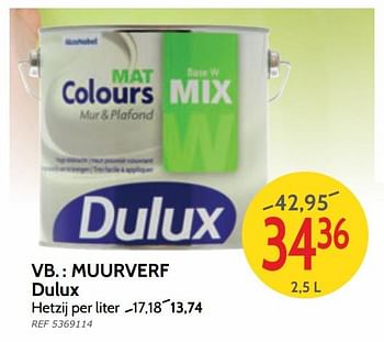 Promotions Muurverf - Dulux - Valide de 06/03/2018 à 26/03/2018 chez BricoPlanit
