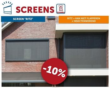 Promoties -10% screens ritz - Huismerk - Zelfbouwmarkt - Geldig van 06/03/2018 tot 02/04/2018 bij Zelfbouwmarkt