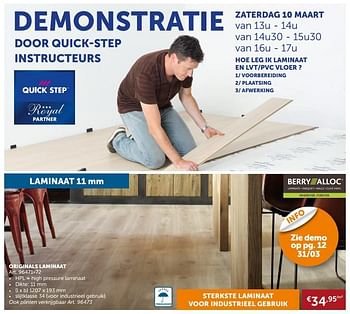 Promoties Originals laminaat - QuickStep - Geldig van 06/03/2018 tot 02/04/2018 bij Zelfbouwmarkt