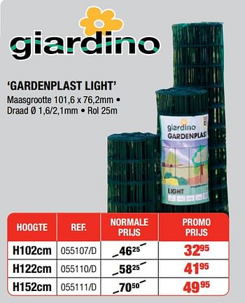 Promoties Gardenplast light - Giardino - Geldig van 01/03/2018 tot 18/03/2018 bij HandyHome