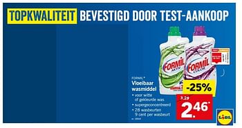 Promoties Vloeibaar wasmiddel - Formil - Geldig van 12/03/2018 tot 17/03/2018 bij Lidl