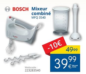 Promotions Bosch mixeur combiné mfq 3540 - Bosch - Valide de 01/03/2018 à 28/03/2018 chez Eldi