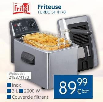 Promotions Fritel friteuse turbo sf 4170 - Fritel - Valide de 01/03/2018 à 28/03/2018 chez Eldi