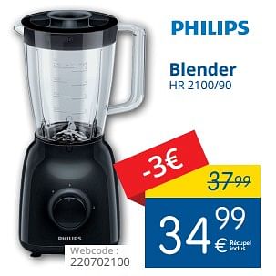 Promotions Philips blender hr 2100-90 - Philips - Valide de 01/03/2018 à 28/03/2018 chez Eldi