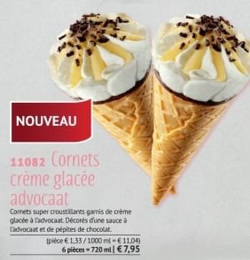 Promotions Cornets creme glacee advocaat - Produit maison - Bofrost - Valide de 23/02/2018 à 30/03/2018 chez Bofrost