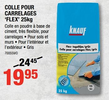 Promotions Colle pour carrelages `flex` - Knauf - Valide de 01/03/2018 à 18/03/2018 chez HandyHome