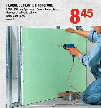 Promoties Plaque de platre hydrofuge - Huismerk - HandyHome - Geldig van 01/03/2018 tot 18/03/2018 bij HandyHome