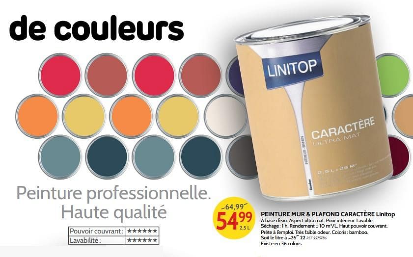 Linitop Peinture mur plafond caract re linitop En promotion