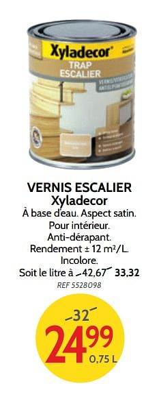 Promotions Vernis escalier xyladecor - Xyladecor - Valide de 06/03/2018 à 26/03/2018 chez BricoPlanit