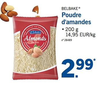 Promoties Poudre d`amandes - Belbake - Geldig van 12/03/2018 tot 17/03/2018 bij Lidl