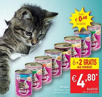 Promotion Intermarche Whiskas Baite Pour Chat Whiskas Animaux Accessoires Valide Jusqua 4 Promobutler