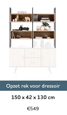 Promoties Opzet rek voor dressoir kinna - Huismerk - Xooon - Geldig van 01/11/2017 tot 30/04/2018 bij Xooon