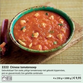 Promoties Chinese tomatensoep - Huismerk - Bofrost - Geldig van 01/03/2018 tot 31/08/2018 bij Bofrost