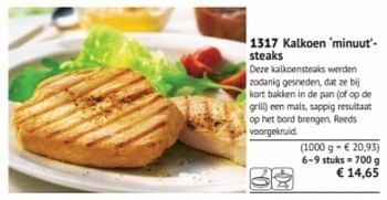 Promotions Kalkoen minuut steaks - Produit maison - Bofrost - Valide de 01/03/2018 à 31/08/2018 chez Bofrost