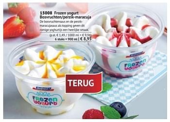 Promoties Frozen yogurt bosvruchten- perzik-maracuja - Huismerk - Bofrost - Geldig van 01/03/2018 tot 31/08/2018 bij Bofrost