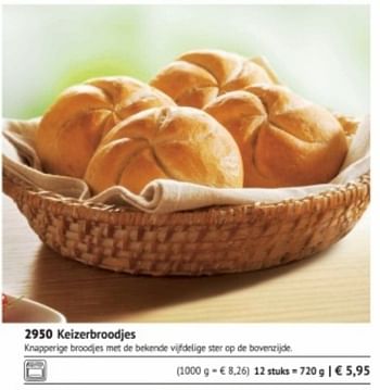 Promoties Keizerbroodjes - Huismerk - Bofrost - Geldig van 01/03/2018 tot 31/08/2018 bij Bofrost