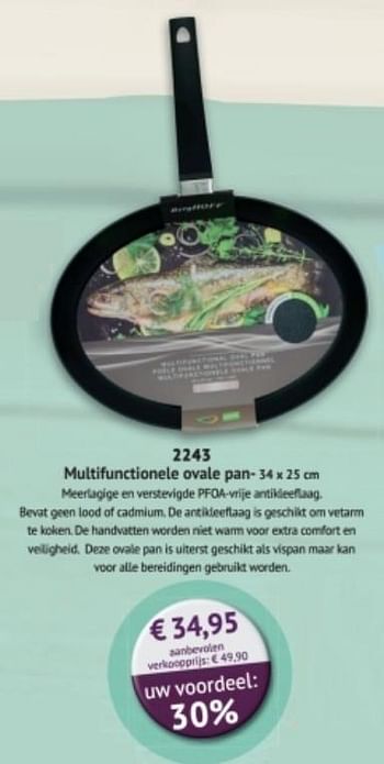 Promoties Muttifunctionete ovale pan - Huismerk - Bofrost - Geldig van 01/03/2018 tot 31/08/2018 bij Bofrost
