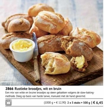 Promotions Rustieke broodjes, wit en bruin - Produit maison - Bofrost - Valide de 01/03/2018 à 31/08/2018 chez Bofrost
