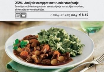Promoties Andijviestamppot met runderstoofpotje - Huismerk - Bofrost - Geldig van 01/03/2018 tot 31/08/2018 bij Bofrost