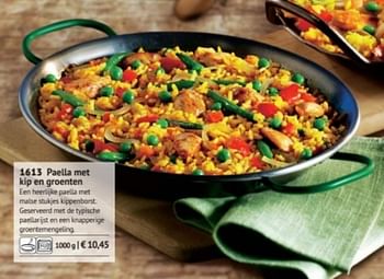 Promoties Paella met kip en groenten - Huismerk - Bofrost - Geldig van 01/03/2018 tot 31/08/2018 bij Bofrost