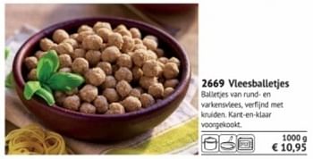 Promotions Vleesballetjes - Produit maison - Bofrost - Valide de 01/03/2018 à 31/08/2018 chez Bofrost
