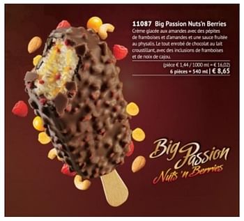 Promotions Big passion nuts n berries - Produit maison - Bofrost - Valide de 01/03/2018 à 31/08/2018 chez Bofrost
