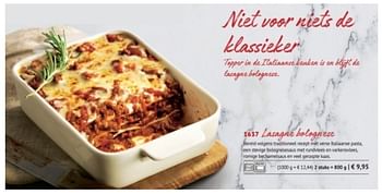Promoties Lasagne bolognese - Huismerk - Bofrost - Geldig van 01/03/2018 tot 31/08/2018 bij Bofrost