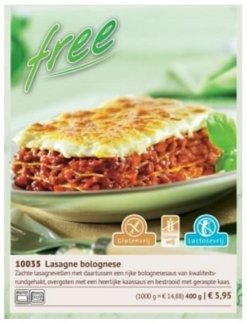 Promotions Lasagne bolognese - Produit maison - Bofrost - Valide de 01/03/2018 à 31/08/2018 chez Bofrost