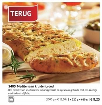 Promoties Mediterraan kruidenbrood - Huismerk - Bofrost - Geldig van 01/03/2018 tot 31/08/2018 bij Bofrost