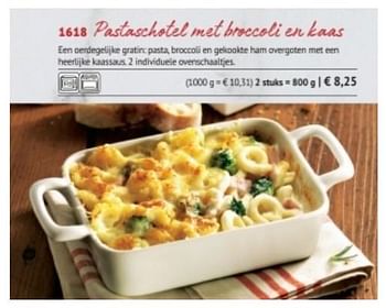 Promoties Pastaschotel met broccoli en kaas - Huismerk - Bofrost - Geldig van 01/03/2018 tot 31/08/2018 bij Bofrost