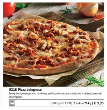 Promotions Pizza bolognese - Produit maison - Bofrost - Valide de 01/03/2018 à 31/08/2018 chez Bofrost