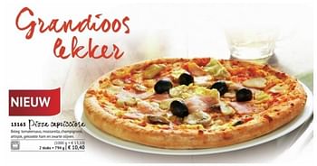 Promotions Pizza capricciosa - Produit maison - Bofrost - Valide de 01/03/2018 à 31/08/2018 chez Bofrost