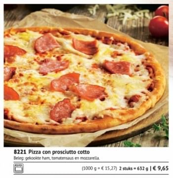 Promotions Pizza con prosciutto cotto - Produit maison - Bofrost - Valide de 01/03/2018 à 31/08/2018 chez Bofrost
