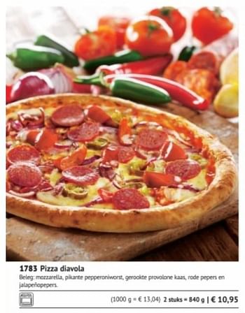 Promotions Pizza diavota - Produit maison - Bofrost - Valide de 01/03/2018 à 31/08/2018 chez Bofrost