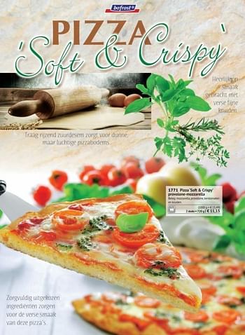 Promoties Pizza soft + crispy provolone-mozzarella - Huismerk - Bofrost - Geldig van 01/03/2018 tot 31/08/2018 bij Bofrost