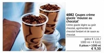 Promoties Coupes crème glacée mousse au chocolat - Huismerk - Bofrost - Geldig van 01/03/2018 tot 31/08/2018 bij Bofrost