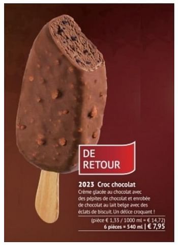 Promoties Croc chocolat - Huismerk - Bofrost - Geldig van 01/03/2018 tot 31/08/2018 bij Bofrost