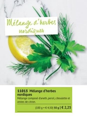 Promotions Mélange d`herbes nordiques - Produit maison - Bofrost - Valide de 01/03/2018 à 31/08/2018 chez Bofrost